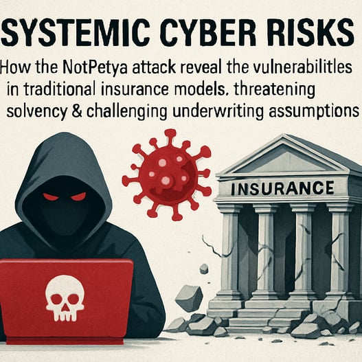 How systemic cyber risks like the NotPetya attack reveal the vulnerabilities in traditional insurance models threatening solvency  challenging underwr-1