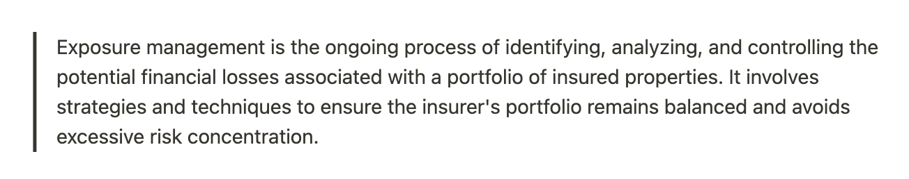 The Subtle Science of Exposure Management for 🏡 Property Risks 🏡